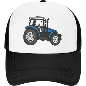 قبعة سائقي الشاحنات الشبكية الزرقاء للأولاد من Yipaydel، قبعة بيسبول Snapback قابلة للتعديل للأعمار من 3 إلى 13 عامًا