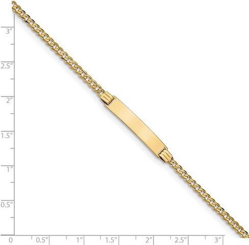 Solid 14k White and Yellow Gold Two Toned Pave Curb Cuban ID Bracelet Engravable Identification Name Bar Tag - with Secure Lobster Lock Clasp 8" (Width = 5mm) in Saudi Arabia