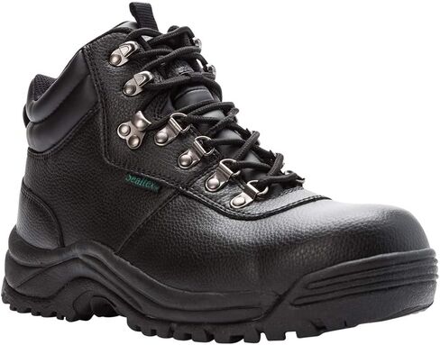 Propet Mens Shield Walker 6 Inch Waterproof Composite Toe Work Safety Shoes Casual - Black in Kuwait