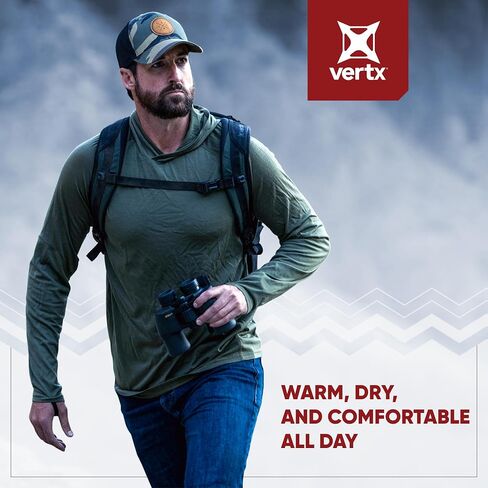 Vertx Men's Merino Wool Base Layer Hoody Pullover, Long Sleeve, Quick Dry, Outdoor Wear, Tactical Clothing in Saudi Arabia