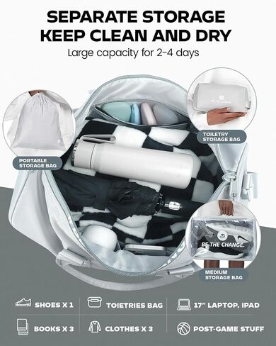 Waterproof Sports Duffel Bag 1000D Nylon Heavy Duty Travel Swim Gym Bags for Men and Women Weekender Bag with 3 Accessory Bags of Wet & Dry Separation Upgrades 2.0 Green in Kuwait