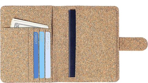 Natural Beautiful Soft Cork Vegan Passport Holder with RFID blocking to keep your cards safe in Saudi Arabia