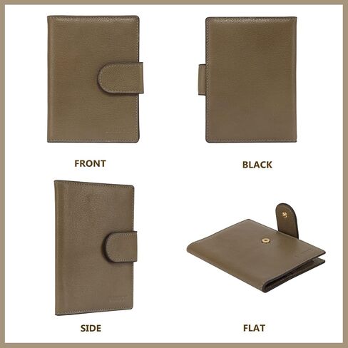 Banuce Top Grains Leather Passport Cover For Men Women Unisex Card Holder Travel Wallet Case Sleeve Dark Blue in Kuwait