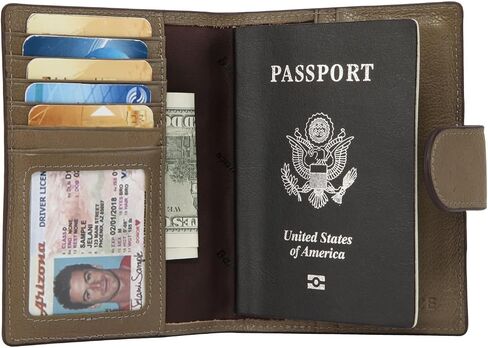 Banuce Top Grains Leather Passport Cover For Men Women Unisex Card Holder Travel Wallet Case Sleeve Dark Blue in Kuwait