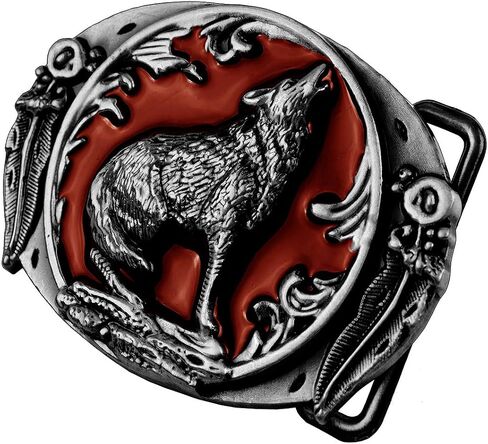 Moranse The Wolf howl design Cowboy Belt buckle in Saudi Arabia