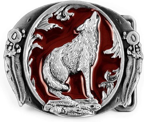 Moranse The Wolf howl design Cowboy Belt buckle in Saudi Arabia