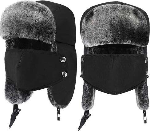 Chuarry 2 Pcs Trapper Hats Boys Winter Hat Kids Tapper Trooper Hat Outdoor Warm Girls Ski Cap Hunting Hat in Saudi Arabia