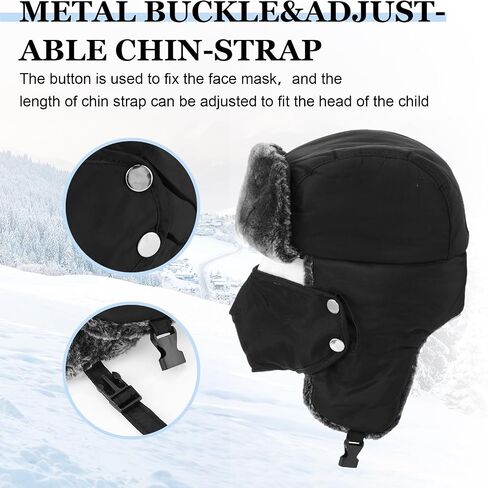 Chuarry 2 Pcs Trapper Hats Boys Winter Hat Kids Tapper Trooper Hat Outdoor Warm Girls Ski Cap Hunting Hat in Saudi Arabia