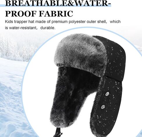 Chuarry 2 Pcs Trapper Hats Boys Winter Hat Kids Tapper Trooper Hat Outdoor Warm Girls Ski Cap Hunting Hat in Saudi Arabia