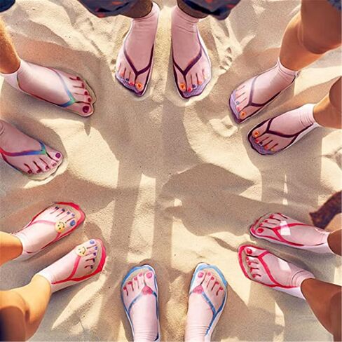 Ryshman 3D Manicure Print Socks Funny Flip Flop Socks 3D Pattern Socks Sandal Socks Low Cut Ankle Silly Socks- A Gag Gift in Saudi Arabia