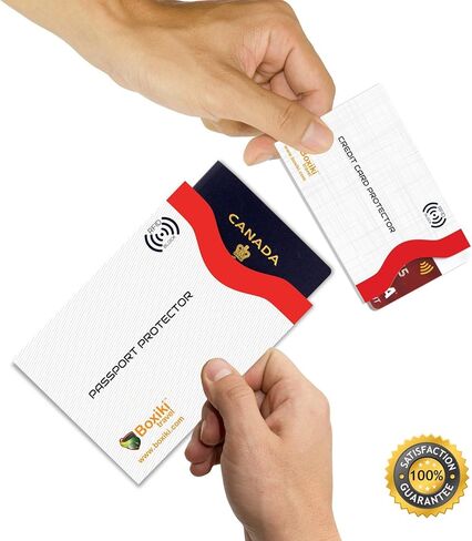 مجموعة كاملة لحماية السفر RFID - أكمام حجب RFID وحزام نقود مخفي - قم بحماية بطاقاتك وجواز السفر والأشياء الثمينة الخاصة بك in Kuwait