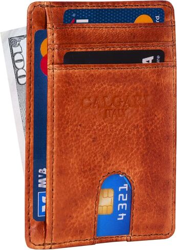محافظ CALGARI® الجلدية الإيطالية الفاخرة البسيطة | للرجال والنساء in Kuwait