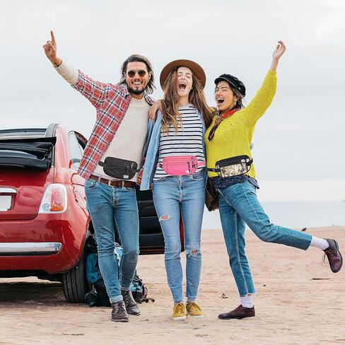 Trophy Sports Money Belt RFID Blocking Money Belt - Slim Passport/Money Holder Pouch for Traveling - Small Hidden Undergarment Waist Wallets for Men and Women - Enhanced Security (Pink) in Kuwait