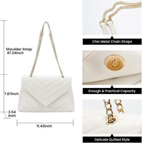 PRETTYGARDEN Women’s Fashion Crossbody Bags Lightweight Adjustable Chain Strap Quilted Designer Handbags Shoulder Bag in Saudi Arabia