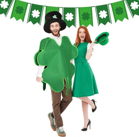 Chuarry St. Patrick's Day Costume, Adults Shamrock Costume St. Patrick's Day Anniversary Party Supplies for Women Men in Saudi Arabia