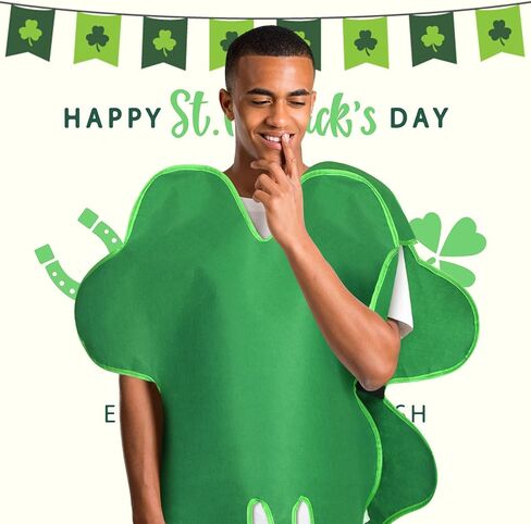 Chuarry St. Patrick's Day Costume, Adults Shamrock Costume St. Patrick's Day Anniversary Party Supplies for Women Men in Saudi Arabia