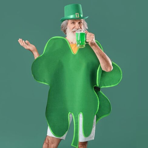 Chuarry St. Patrick's Day Costume, Adults Shamrock Costume St. Patrick's Day Anniversary Party Supplies for Women Men in Saudi Arabia
