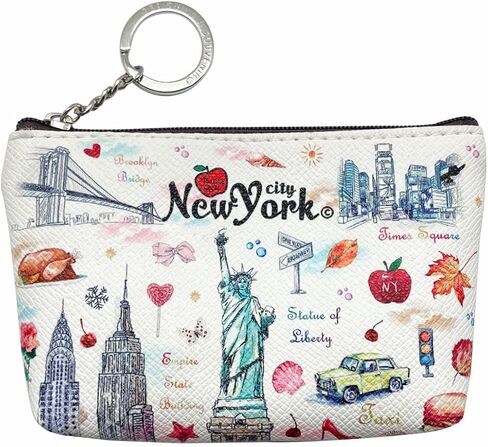 Girls & Women Fashion Cute Classic Elegant New York Souvenir Key Change Holder Pouch Coin Purse in Kuwait