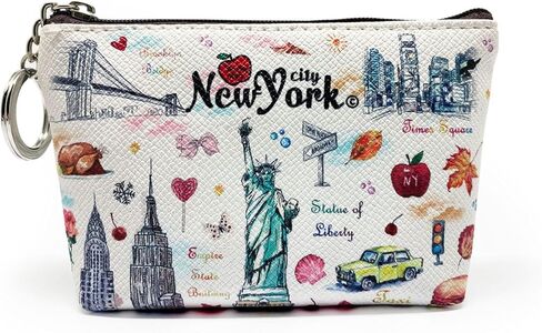 Girls & Women Fashion Cute Classic Elegant New York Souvenir Key Change Holder Pouch Coin Purse in Kuwait