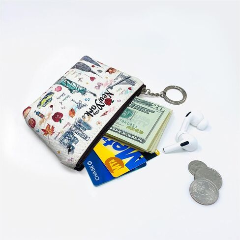 Girls & Women Fashion Cute Classic Elegant New York Souvenir Key Change Holder Pouch Coin Purse in Kuwait
