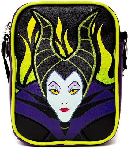 Disney Bag and Wallet Combo, Sleeping Beauty Maleficent Pose Close Up, Vegan Leather in Saudi Arabia