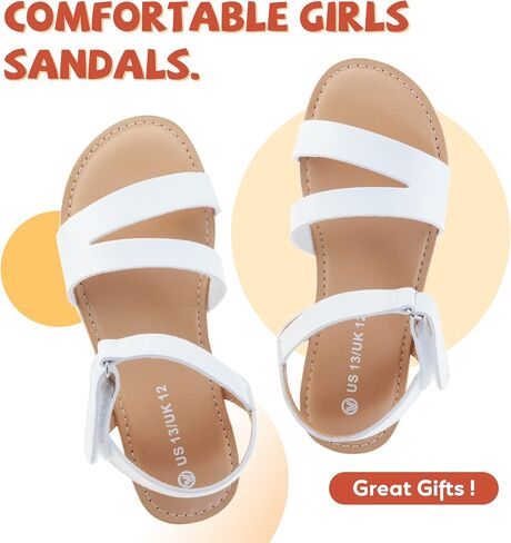 FIBURE Girls Sandals Open Toe  Strappy Summer Shoes Dress Sandals for Girls in Kuwait