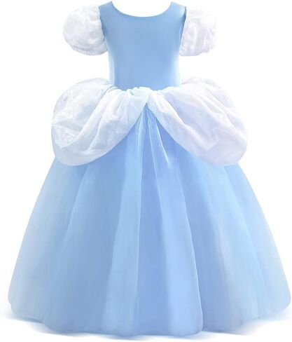 زي الأميرة للفتيات الصغيرات من زالونجي، زي الأميرات الفاخر لحفلات الهالوين وعيد الميلاد 3-11T in Kuwait