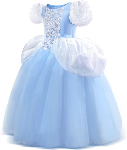 زي الأميرة للفتيات الصغيرات من زالونجي، زي الأميرات الفاخر لحفلات الهالوين وعيد الميلاد 3-11T in Kuwait