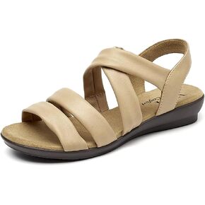 VJH confort Women’s Flat Sandals, Soft Straps Slip-on Open Toe Light Weight Elastic Slingback Comfort Casual Walking Sandals in Kuwait
