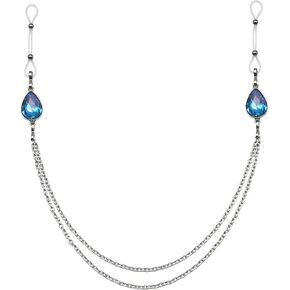 Adjustable Nipple Noose With Chains Faux Body Piercing Jewelry Non Piercing Nipple Rings Breasts Dangles in Kuwait