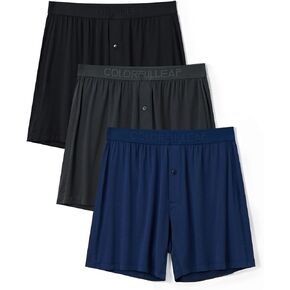 COLORFULLEAF Men's Boxer Shorts Bamboo Boxers for Men Classic Relaxed Fit Soft Stretch Knit Underwear Multipack in Saudi Arabia