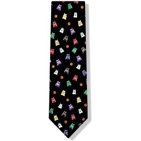 Men's 100% Silk Black Basketball Legends Jerseys Sports Novelty Tie Necktie in Saudi Arabia