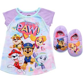 Paw Patrol Toddler Girl's Team PAW Nightgown Dorm Shirt with Slippers in Saudi Arabia