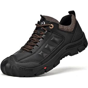 UPIShi Men's Hiking Waterproof Leather Outdoor Breathable Walking Casual Work Shoes