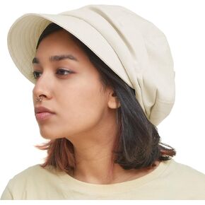 CHARM Organic Cotton Sun Hat for Women - Summer Spring Folding Visor for UV Protection, Chemo and Sensitive Skin