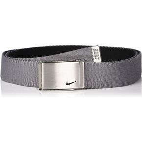 Nike womens Reversible Single Web Belt, Charcoal/Black, One Size US