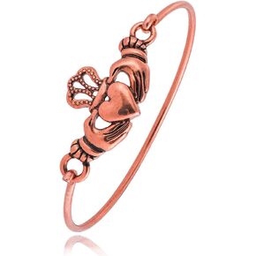 SENFAI The Claddagh Irish Bracelet Bangle for Women Girls 6.5 in 6 Tone Elegant Gift for Her in Kuwait