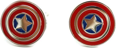 Teri's Boutique Super Hero Captain America Men's Fashion Jewelry Cufflinks w/Gift Box in Kuwait