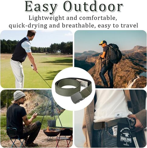 Money Belt For Travel For Men, Security Money Belt With Hidden Money Pocket, Nylon Military Tactical (Green) in Kuwait