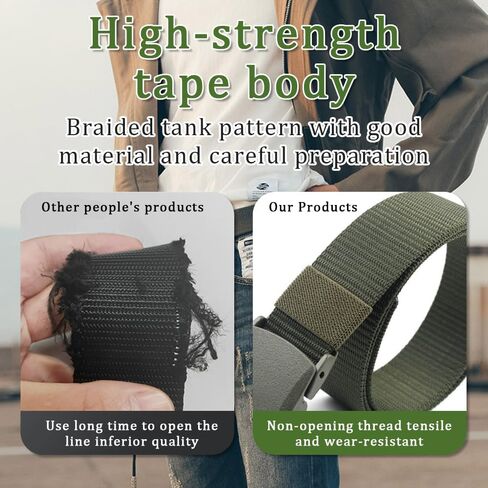 Money Belt For Travel For Men, Security Money Belt With Hidden Money Pocket, Nylon Military Tactical (Green) in Kuwait