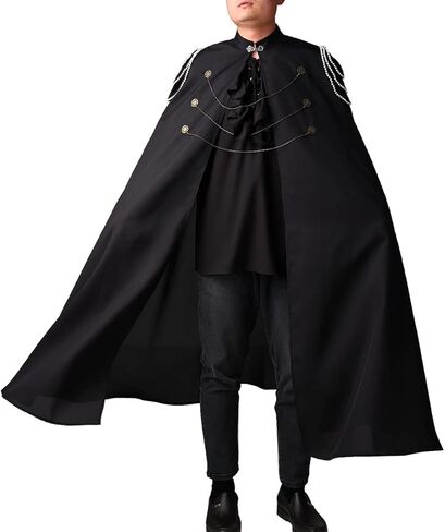 COSDREAMER Men Costume Cloak Witch Cloak Renaissance Medieval Cape in Kuwait