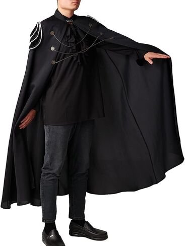 COSDREAMER Men Costume Cloak Witch Cloak Renaissance Medieval Cape in Kuwait