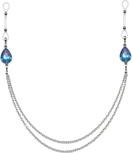 Adjustable Nipple Noose With Chains Faux Body Piercing Jewelry Non Piercing Nipple Rings Breasts Dangles in Kuwait