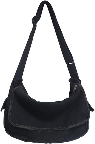 Vintage Canvas Messenger Bag for Men Women Crossbody Bag Satchel Shoulder Bag Harajuku Streetwear in Saudi Arabia
