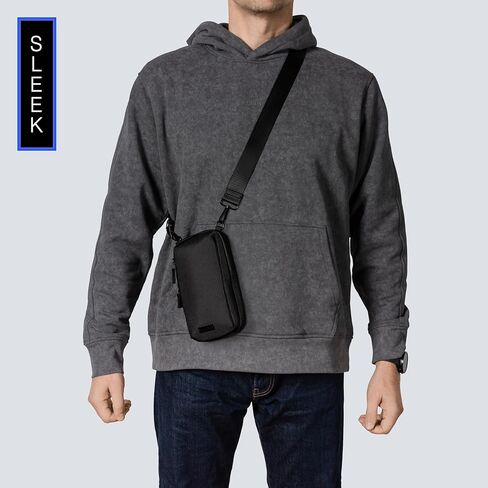 Bag Factor Minimalist Crossbody Sling Bag EDC for Men and Women – RFID Mini Messenger Bag – Small Shoulder Bag for Cell Phone in Kuwait