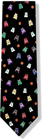 Men's 100% Silk Black Basketball Legends Jerseys Sports Novelty Tie Necktie in Saudi Arabia