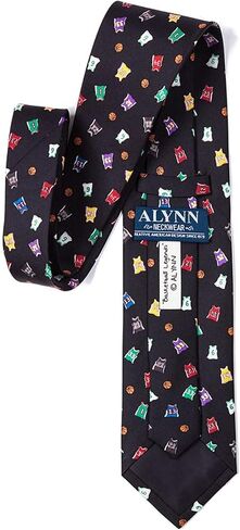 Men's 100% Silk Black Basketball Legends Jerseys Sports Novelty Tie Necktie in Saudi Arabia
