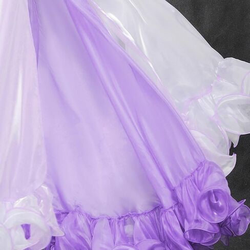 Women's Skirt Belly Dance Costume for Women Dancing Dress Ruffle Yarn Skirt 2 Layer High Split Sexy Party Bellydance Skirts in Saudi Arabia
