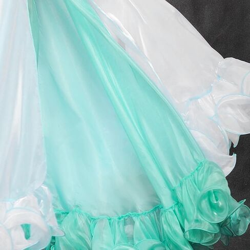 Women's Skirt Belly Dance Costume for Women Dancing Dress Ruffle Yarn Skirt 2 Layer High Split Sexy Party Bellydance Skirts in Saudi Arabia