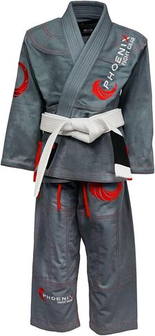 Phoenix Fight Gear Kids Talon BJJ Gi، Jiu Jitsu Gi للأطفال، منكمش مسبقًا، كيمونو تصارع، 100% قطن in Kuwait